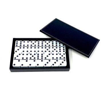 Domino Set in Leather Case